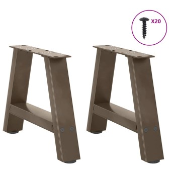 2 db a-alakú dohányzóasztal láb 40x(30-31) cm acél dohányzóasztal láb
