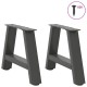 2 db antracit acél dohányzóasztal lábak a-alakú 50x(30-31) cm