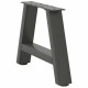 2 db antracit acél dohányzóasztal lábak a-alakú 50x(30-31) cm