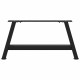 2 db acél fekete dohányzóasztal lábak a-alakú 60x(30-31) cm