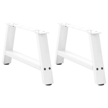 2 db a-alakú fehér dohányzóasztal láb 60 x (30-31) cm acél