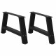 2 db acél fekete dohányzóasztal lábak a-alakú 70x(30-31) cm 2 db acél fekete dohányzóasztal lábak a-alakú 70x(30-31) cm
