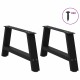 2 db acél fekete dohányzóasztal lábak a-alakú 70x(30-31) cm 2 db acél fekete dohányzóasztal lábak a-alakú 70x(30-31) cm