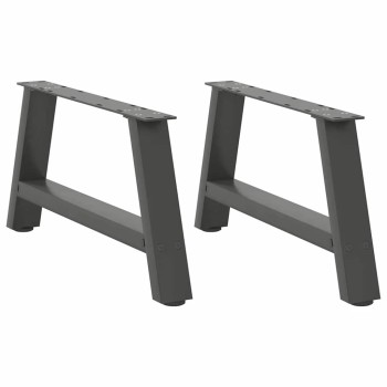 2 db antracitszürke a-alakú acél dohányzóasztal láb 70x(30-31) cm