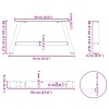 2 db a-alakú dohányzóasztal láb 70 x (30-31) cm acél