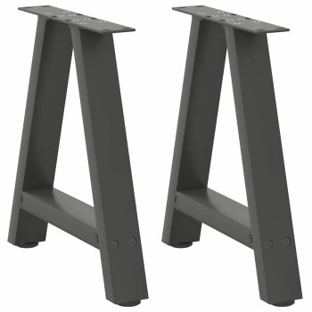 2 db antracitszürke a-alakú acél dohányzóasztal láb 38x(42-43) cm