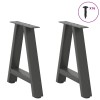 2 db antracitszürke a-alakú acél dohányzóasztal láb 38x(42-43) cm