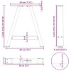 2 db antracitszürke a-alakú acél dohányzóasztal láb 38x(42-43) cm