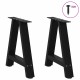 2 db acél fekete dohányzóasztal lábak a-alakú 50x(42-43) cm