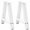 2 db a-alakú fehér dohányzóasztal láb 50 x (42-43) cm acél