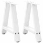 2 db a-alakú fehér dohányzóasztal láb 50 x (42-43) cm acél