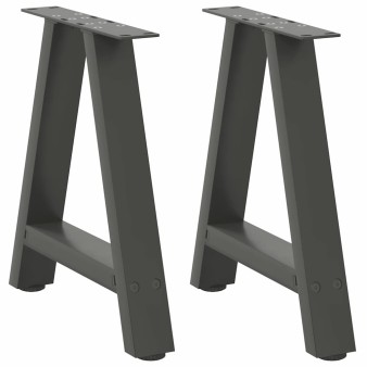 2 db antracitszürke a-alakú acél dohányzóasztal láb 50x(42-43) cm