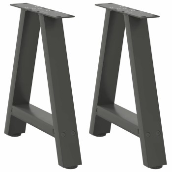 2 db antracitszürke a-alakú acél dohányzóasztal láb 50x(42-43) cm