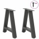 2 db antracit acél dohányzóasztal lábak a-alakú 50x(42-43) cm