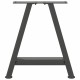 2 db antracit acél dohányzóasztal lábak a-alakú 50x(42-43) cm