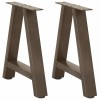 2 db a-alakú dohányzóasztal láb 50x(42-43) cm acél dohányzóasztal láb
