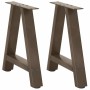 2 db a-alakú dohányzóasztal láb 50x(42-43) cm acél dohányzóasztal láb