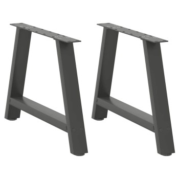 2 db antracitszürke a-alakú acél dohányzóasztal láb 60 x (42-43) cm