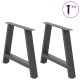2 db antracit acél dohányzóasztal lábak a-alakú 60x(42-43) cm