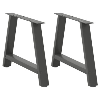 2 db antracitszürke a-alakú acél dohányzóasztal láb 70 x (42-43) cm