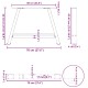 2 db antracit acél dohányzóasztal lábak a-alakú 70x(42-43) cm
