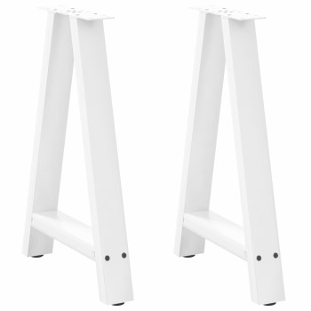 2 db fehér a-alakú étkezőasztal láb 50 x (72-73) cm acél étkezőasztal láb