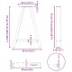 2 db acél fekete dohányzóasztal lábak a-alakú 60x(72-73) cm