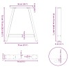 2 db a-alakú étkezőasztal láb 70x(72-73) cm acél