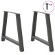 2 db antracit acél dohányzóasztal lábak a-alakú 90x(72-73) cm