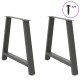2 db antracit acél dohányzóasztal lábak a-alakú 100x(72-73) cm