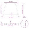 2 db a-alakú étkezőasztal láb 100 x (72-73) cm acél étkezőasztal láb