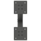2 db antracit acél dohányzóasztal lábak x-alakú 30x(30-31) cm
