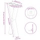 2 db acél fekete dohányzóasztal lábak x-alakú 28x(42-43) cm