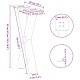 2 db acél fekete dohányzóasztal lábak x-alakú 38x(42-43) cm 2 db acél fekete dohányzóasztal lábak x-alakú 38x(42-43) cm