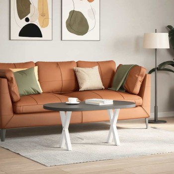 2 db fehér, x alakú dohányzóasztal láb, 38 x (42-43) cm, acél