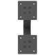 2 db antracit acél dohányzóasztal lábak x-alakú 38x(42-43) cm