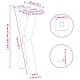 2 db antracit acél dohányzóasztal lábak x-alakú 38x(42-43) cm