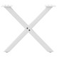 2 db fehér acél dohányzóasztal lábak x-alakú 60x(42-43) cm