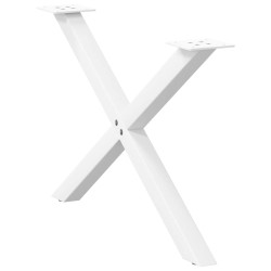 2 db fehér acél dohányzóasztal lábak x-alakú 70x(42-43) cm