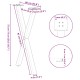 2 db antracit acél étkezőasztal lábak x-alakú 60x(72-73) cm