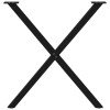 2 db x alakú étkezőasztal láb fekete, 70 x (72-73) cm acél