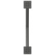 2 db antracit acél étkezőasztal lábak x-alakú 80x(72-73) cm