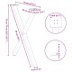 2 db antracit acél étkezőasztal lábak x-alakú 80x(72-73) cm