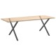 2 db antracit acél étkezőasztal lábak x-alakú 90x(72-73) cm
