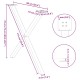 2 db antracit acél étkezőasztal lábak x-alakú 90x(72-73) cm