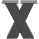 2 db antracit acél dohányzóasztal lábak x-alakú 30x(30-31) cm
