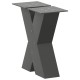 2 db antracit acél dohányzóasztal lábak x-alakú 40x(30-31) cm