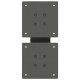 2 db antracit acél dohányzóasztal lábak x-alakú 40x(30-31) cm