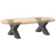 2 db antracit acél dohányzóasztal lábak x-alakú 60x(30-31) cm
