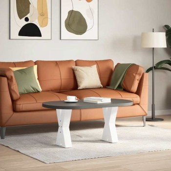 2 db fehér, x alakú dohányzóasztal láb, 38 x (42-43) cm, acél